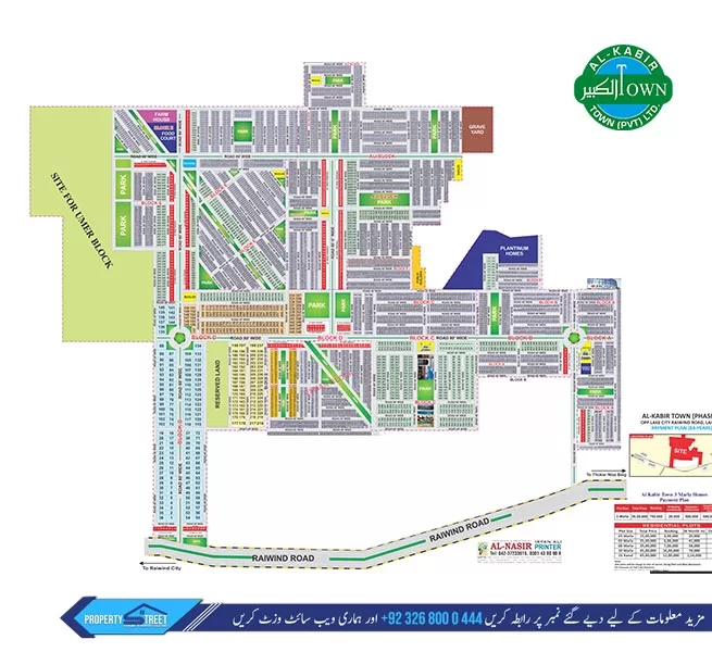 Al Kabir Town Lahore mastere plan
