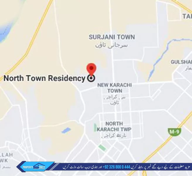 North Town Residency Karachi Location